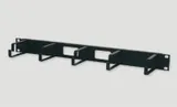 Кабельный органайзер 1U, с металлическими кольцами Eurolan 25B-1U-02BL