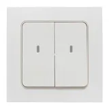 Умный беспроводной выключатель Стокгольм 2-кл. белый Zigbee EKF Сonnect