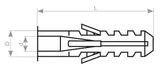 Дюбель 8.0x40 (100 шт) Hyperline FEN-08C