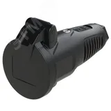 Розетка каб 16A/250V/2P+E/IP54 с черным крышкой и корпусом, маркер черный
