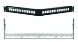 Коммутационная угловая панель 19” наборная, FTP, 1U, 24 порта, черный Eurolan (27A-00-24BL)
