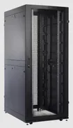 Шкаф серверный напольный 42U (800 × 1200) дверь перфорированная, задние двойные перфорированные ЦМО (ШТК-М-42.8.12-48АА)