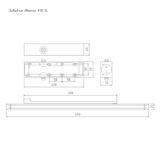 Дверной доводчик ISP 830 Slider (серебро)