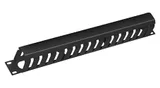Органайзер кабельный 19" 1U с крышкой, металлический (черный) Cabeus JB07-1U-BK
