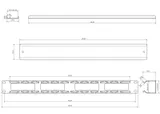 Кабельный организатор металлический с крышкой Hyperline CM-1U-ML-COV