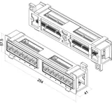 Патч-панель настенная Hyperline PPW-12-8P8C-C5e