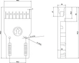 4-x парный разъем 110 типа Hyperline 110C-C-4P