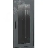 Дверь стеклянная 800мм шкафа LINEA N 38U чер.