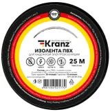 Изолента ПВХ KRANZ 0.13х15 мм, 25 м, черная (5 шт./уп.) KR-09-2106