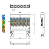 Кассета для медных претерминированных решений Hyperline PPTR-CSS-1-6xRJ45-C6A-SH-STL