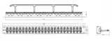 Патч-панель высокой плотности 19&quot Hyperline PPHD-19-48-8P8C-C5e-110D