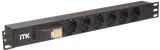 ITK PDU 6 роз. нем. ст. с автом.10А 1U, вх.С14 без каб. чер. (PH21-6D3)