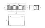 Бокс оптический универсальный 19" Hyperline FO-19R-3U-12xSLT-W140H42-96UN-GY