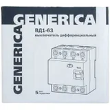 Выключатель дифференциальный (УЗО) IEK ВД1-63 4Р 40А 30мА Generica MDV15-4-040-030